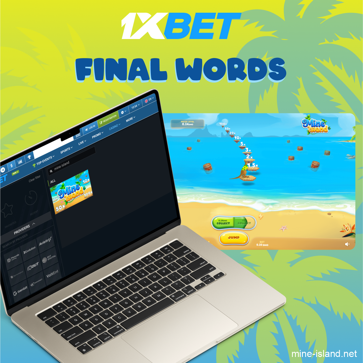 Mine Island 1xBet summary