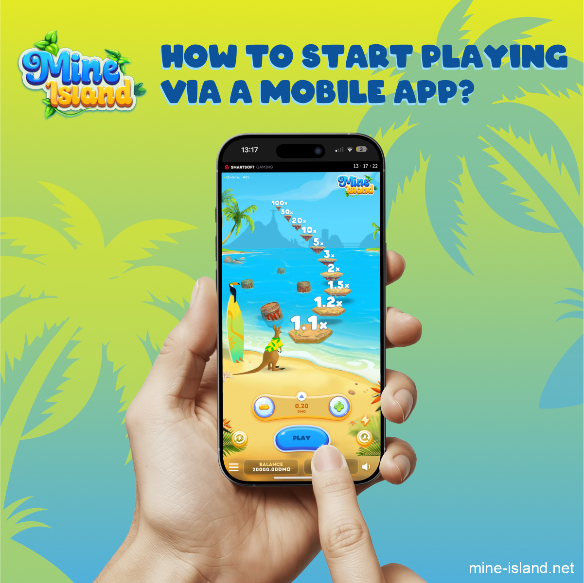 Mine app start playing guide