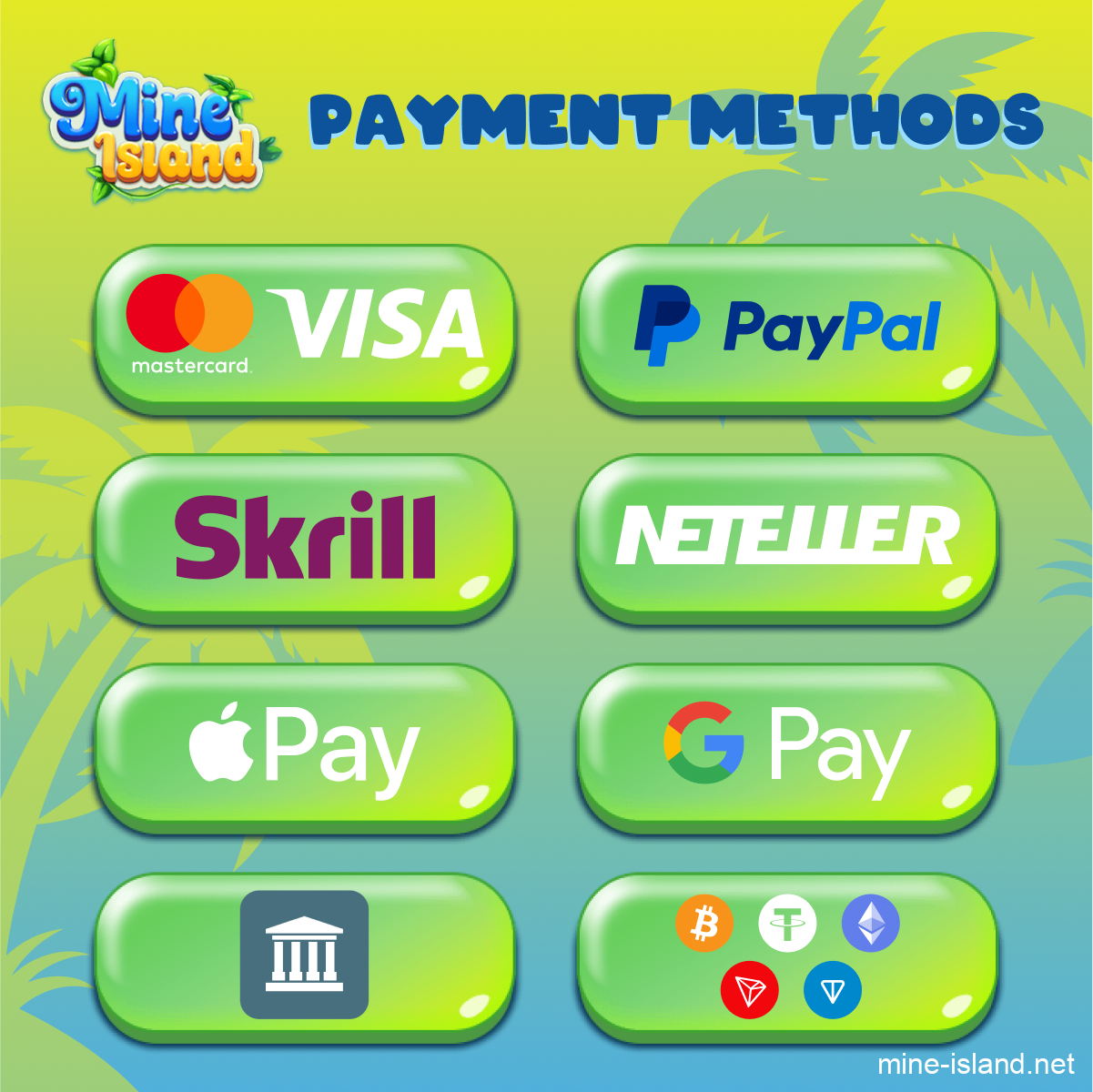 Mine app payment methods