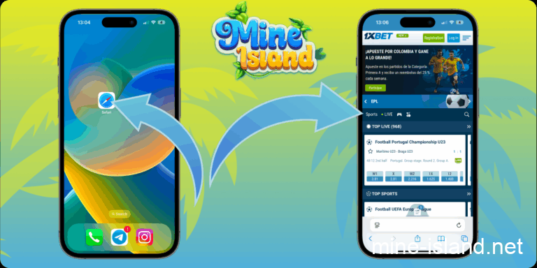 Mine iOS Safari open site