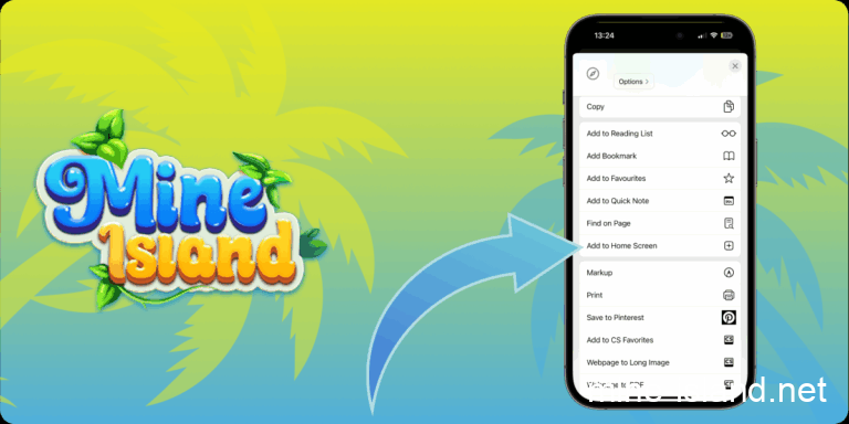 Mine iOS add home screen