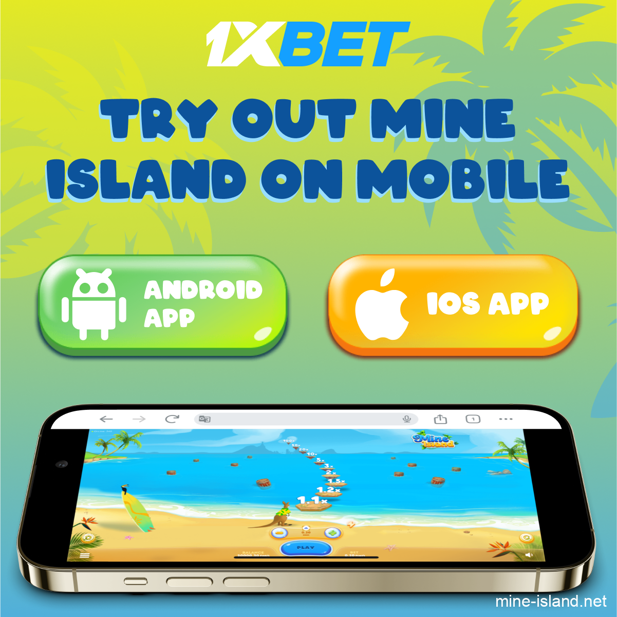 Mine Island mobile play option
